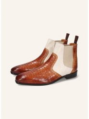 MELVIN & HAMILTON Skórzane sztyblety "Lewis 26" w kolorze jasnobrązowo-kremowym rozmiar: 43. Brązowe sztyblety Melvin & Hamilton, bez wzorów, bez obcasa, bez zapięcia. Za 501.57 zł.