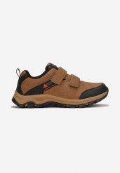 Brązowe Buty Trekkingowe Beaulne. Brązowe buty trekkingowe Born2be, bez wzorów, z materiału, przed kostkę, bez zapięcia. W wyprzedaży za 118.99 zł.