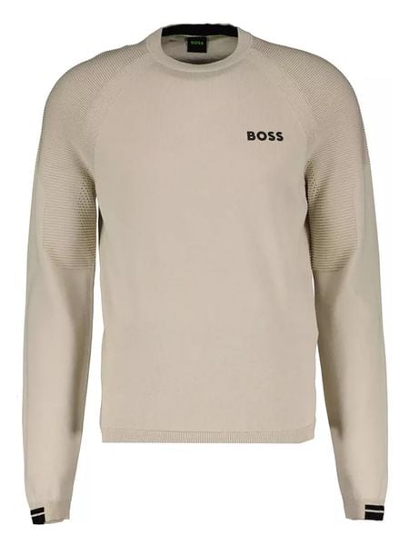 Hugo Boss Underwear Sweter w kolorze beżowym rozmiar: S. Brązowe swetry nierozpinane Hugo Boss Underwear, s, bez wzorów, z bawełny, bez kołnierzyka, bez ramiączek. Za 524.95 zł.