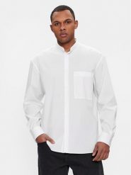 Calvin Klein Koszula Modern K10K111736 Biały Slim Fit. Białe koszule CALVIN KLEIN, m, bez wzorów, z bawełny, bez kołnierzyka, bez ramiączek. Za 239.99 zł.