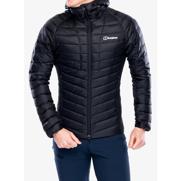 Kurtka puchowa męska Berghaus Tephra Stretch Reflect 2.0 Hoody. Czarne kurtki Berghaus, m, bez wzorów, z puchu, bez kaptura. Za 1,131.70 zł.