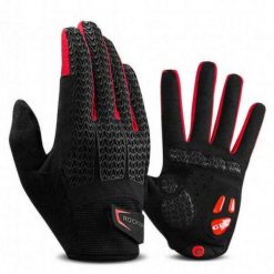 Rękawiczki rowerowe / sportowe ROCKBROS (S169). Czerwone rękawiczki ROCKBROS, bez wzorów, z gumy. Za 89.00 zł.
