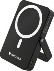 Verbatim Charge n Go 10000mAh z podstawką Magnetic Wireless czarny. Czarne powerbanki . Za 229.00 zł.