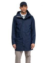 Bergans Płaszcz funkcyjny "Oslo" w kolorze granatowym rozmiar: L. Niebieskie kurtki outdoor i hardshell Bergans, l, bez wzorów, z materiału, bez kaptura. Za 569.68 zł.