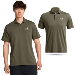 Koszulka polo męska Under Armour UA Icon. Zielone koszulki polo Under Armour, m, bez wzorów, bez kołnierzyka, bez ramiączek. W wyprzedaży za 126.79 zł.