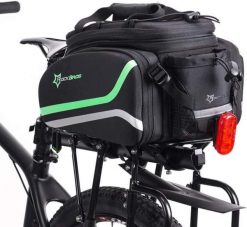 Torba rowerowa Rockbros na bagażnik. Czarne torby na ramię ROCKBROS, bez wzorów, z materiału, na ramię, bez dodatków. Za 258.99 zł.