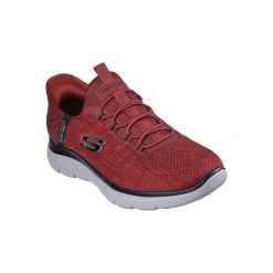 Tenisówki Skechers Model Summits - Key Pace Slip-ins Kolor Czerwony. Czerwone trampki Skechers, bez wzorów, bez zapięcia. Za 329.99 zł.