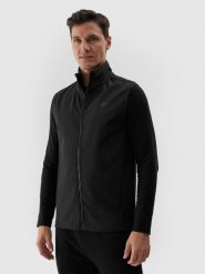 4F Bezrękawnik softshell wiatroodporny membrana 5000 męski - czarny S. Czarne kurtki softshell 4F, na wiosnę, m, bez wzorów, z dzianiny, bez kaptura. W wyprzedaży za 129.99 zł.