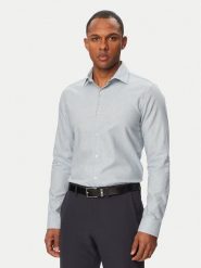 Calvin Klein Koszula LV019EU148 Niebieski Slim Fit. Niebieskie koszule CALVIN KLEIN, m, bez wzorów, z bawełny, bez kołnierzyka, bez ramiączek. Za 369.99 zł.