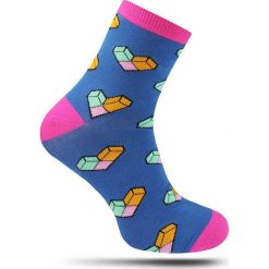 Skarpetki Niebiesko-Różowe Casualowe w Figury Geometryczne, Tetris -MORE- Męskie, Krótkie, Za Kostkę. Czerwone skarpety More, bez wzorów, z bawełny. Za 19.90 zł.