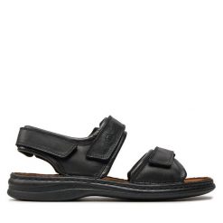 Sandały Josef Seibel. Czarne sandały Josef Seibel, bez zapięcia. Za 189.99 zł.