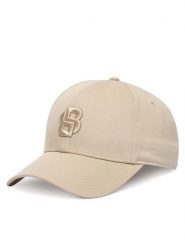 BOSS Czapka z daszkiem 50533299 Beżowy. Brązowe czapki z daszkiem Boss, bez wzorów, z bawełny. Za 259.99 zł.