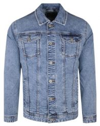 Przejściowa Kurtka Jeansowa (Katana) - Pako Jeans - Niebieska. Niebieskie kurtki Pako Jeans, l, bez wzorów, z bawełny, bez kaptura. Za 269.00 zł.