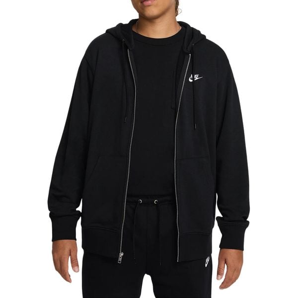Bluza z Kapturem I Suwakiem Na Całej Długości Club Rozmiar S Czarny - FN3884-010. Czarne bluzy z kapturem Nike, s, bez wzorów, z materiału, z kapturem. Za 376.30 zł.