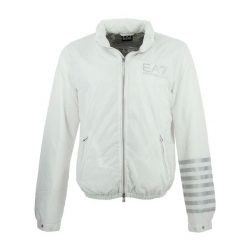 Kurtka EA7 Emporio Armani - Krótka. Białe kurtki EA7, l, bez wzorów, z materiału, bez kaptura. Za 726.95 zł.