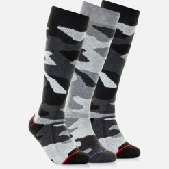 Skarpety Męskie Zimowe Narciarskie Zestaw 3 sztuk SURFANIC Pro Tech Camo. Czarne skarpety SURFANIC, bez wzorów. Za 109.99 zł.