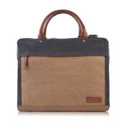 Torba ze skóry wegańskiej PAOLO PERUZZI E-04-MC beżowa. Brązowe torby na laptopa Paolo Peruzzi. Za 139.99 zł.