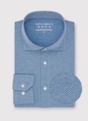 PAKO LORENTE - Jasnoniebieska dzianinowa koszula męska. Niebieskie koszule Pako Lorente, m, bez wzorów, z bawełny, bez kołnierzyka, bez ramiączek. Za 299.99 zł.