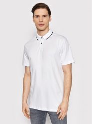 Selected Homme Polo Leroy 16082844 Biały Regular Fit. Białe koszulki polo Selected Homme, m, bez wzorów, z syntetyku, bez kołnierzyka, bez ramiączek. Za 89.99 zł.