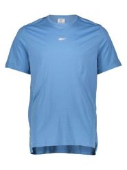 Reebok Koszulka sportowa "UBF MoveSoft" w kolorze błękitnym rozmiar: L. Niebieskie t-shirty sportowe Reebok, bez wzorów, bez ramiączek, outdoorowe. Za 100.99 zł.