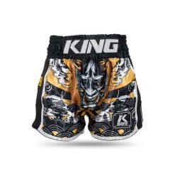 Szorty do boksu tajskiego King Pro Boxing Hanya. Czarne szorty KING PRO BOXING, l, bez wzorów, sportowe. Za 304.50 zł.
