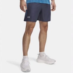 Spodenki Męskie Under Armour Launch 7'' Shorts. Niebieskie szorty Under Armour, m, bez wzorów, sportowe. Za 149.99 zł.