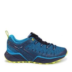 Trekkingi Salewa. Niebieskie buty trekkingowe Salewa, bez wzorów, bez zapięcia. Za 619.99 zł.