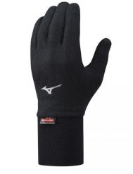 Rękawiczki do biegania dla dorosłych Mizuno BT Md Wgt Fleece. Czarne rękawiczki Mizuno, bez wzorów, z materiału. Za 109.99 zł.