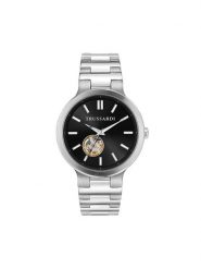 Trussardi Zegarek R2423164001 Czarny. Czarne, analogowe zegarki TRUSSARDI. Za 929.99 zł.