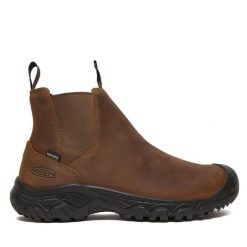 Sztyblety Keen. Brązowe sztyblety Keen, bez wzorów, bez obcasa, bez zapięcia. Za 719.99 zł.