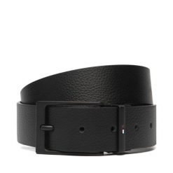 Pasek Męski Tommy Hilfiger. Czarne paski Tommy Hilfiger, bez wzorów. Za 249.99 zł.