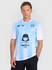 4F Koszulka klubowa wyjazdowa z sezonu 2024/25 męska 4F x Mazur Radzymin - niebieska S. Niebieskie t-shirty 4F, m, bez wzorów, z dzianiny, bez kołnierzyka, bez ramiączek. Za 169.99 zł.