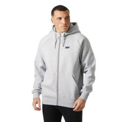 Bluza z kapturem z pełnym zamkiem błyskawicznym Helly Hansen Elevate. Szare bluzy Helly Hansen, m, bez wzorów, z kapturem. Za 510.50 zł.