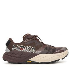 Buty do biegania Hoka. Brązowe buty do biegania HOKA, bez wzorów, z gore-texu, bez zapięcia, do biegania, gore-tex. Za 899.99 zł.