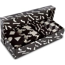 Zestaw 4 par wysokich skarpet męskich HAPPY SOCKS - XBLW09-9001 Czarny Szary. Skarpety marki Happy Socks. Za 119.90 zł.