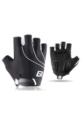 Rękawiczki rowerowe FF Line S107-1. Czarne rękawiczki ROCKBROS, bez wzorów, z mikrofibry. Za 69.99 zł.