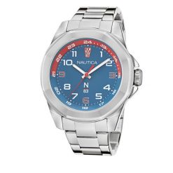Zegarek Nautica. Szare zegarki Nautica, srebrne. Za 369.99 zł.