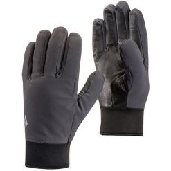 Rękawiczki turystyczne Unisex Black Diamond Midweight Softshell. Szare rękawiczki Black Diamond, bez wzorów, z softshellu. Za 133.99 zł.