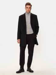 Calvin Klein Płaszcz wełniany K10K113664 Czarny Regular Fit. Czarne płaszcze CALVIN KLEIN, na zimę, m, bez wzorów, z syntetyku, bez kaptura. Za 1,699.00 zł.