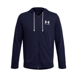 Bluza z kapturem i zamkiem błyskawicznym Under Armour Rival Terry. Białe bluzy z kapturem Under Armour, xl, bez wzorów, z materiału, z kapturem. Za 312.50 zł.