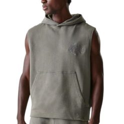 Bez rękawów z kapturem Los Angeles Lakers Washed. Szare bluzy New Era, bez wzorów, z kapturem. W wyprzedaży za 261.00 zł.