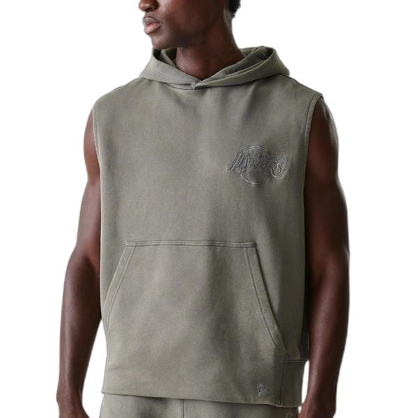 Bez rękawów z kapturem Los Angeles Lakers Washed. Szare bluzy New Era, bez wzorów, z kapturem. W wyprzedaży za 263.50 zł.