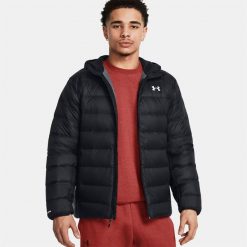 Kurtka puchowa Legend Down Hooded Jacket Under Armour 1385837. Czarne kurtki Under Armour, bez wzorów, z nylonu, bez kaptura. Za 999.99 zł.