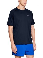 Under Armour Koszulka sportowa w kolorze granatowym rozmiar: 3XL. Niebieskie t-shirty sportowe Under Armour, bez wzorów, z materiału, bez ramiączek, outdoorowe. Za 90.95 zł.
