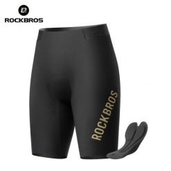 Spodenki rowerowe ROCKBROS. Czarne spodenki rowerowe ROCKBROS, m, bez wzorów, z materiału, na fitness i siłownię. Za 320.48 zł.