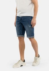 Szorty jeansowe z przetarciami, Comfort Fit, E-STERS. Niebieskie szorty Volcano, m, bez wzorów, z bawełny, klasyczne. Za 169.99 zł.