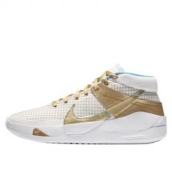 Buty do chodzenia męskie Nike KD13. Żółte buty sportowe casual Nike, bez wzorów, z materiału, za kostkę, bez zapięcia. Za 987.00 zł.