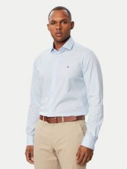 Tommy Hilfiger Koszula MW0MW44710 Niebieski jasny Slim Fit. Niebieskie koszule Tommy Hilfiger, m, bez wzorów, z bawełny, bez kołnierzyka, bez ramiączek. Za 329.99 zł.