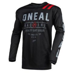 Jersey rowerowy mtb O'neal Element DIRT black/gray. Czarne bluzy O'NEAL, m, bez wzorów, z jersey, bez kaptura. W wyprzedaży za 159.70 zł.