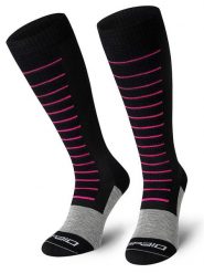 Spaio Podkolanówki narciarskie "Fierce" w kolorze czarno-różowo-szarym rozmiar: 41-43. Czarne skarpety Spaio, bez wzorów, z wełny. Za 86.99 zł.
